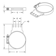 6" Chrome Exhaust Clamp For Kenworth #10289 EXHAUST Black