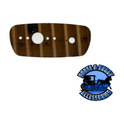 #1029r Kenworth T660/W900 Dome Lights (1) watermelon light hole - (1) toggle switch hole stainless 304 (ROUNDED OE STYLE)-(RIGHT SIDE) Black