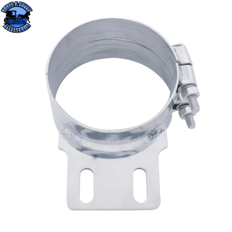 UP-10319 5" Stainless Butt Joint Exhaust clamp - Straight Bracket #10319