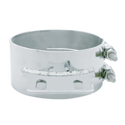 UP-10320 6" Stainless Butt Joint Exhaust Clamp - Straight Bracket