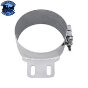 7" Stainless Butt Joint Exhaust clamp - Straight Bracket Gray
