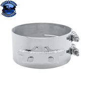 7" Stainless Butt Joint Exhaust clamp - Straight Bracket Gray