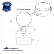 8" Stainless Butt Joint Exhaust Clamp - Straight Bracket White Smoke