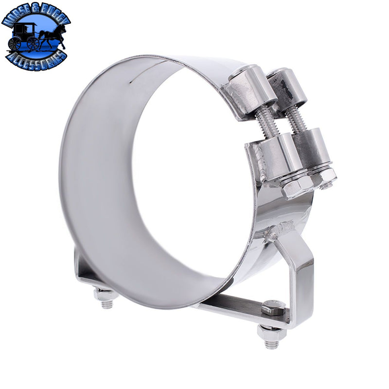 7" Stainless Wide Band Exhaust Clamp Gray