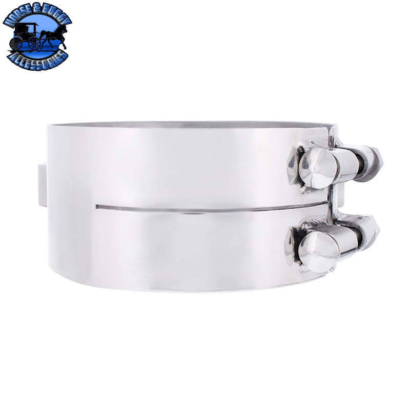 7" Stainless Wide Band Exhaust Clamp Light Gray