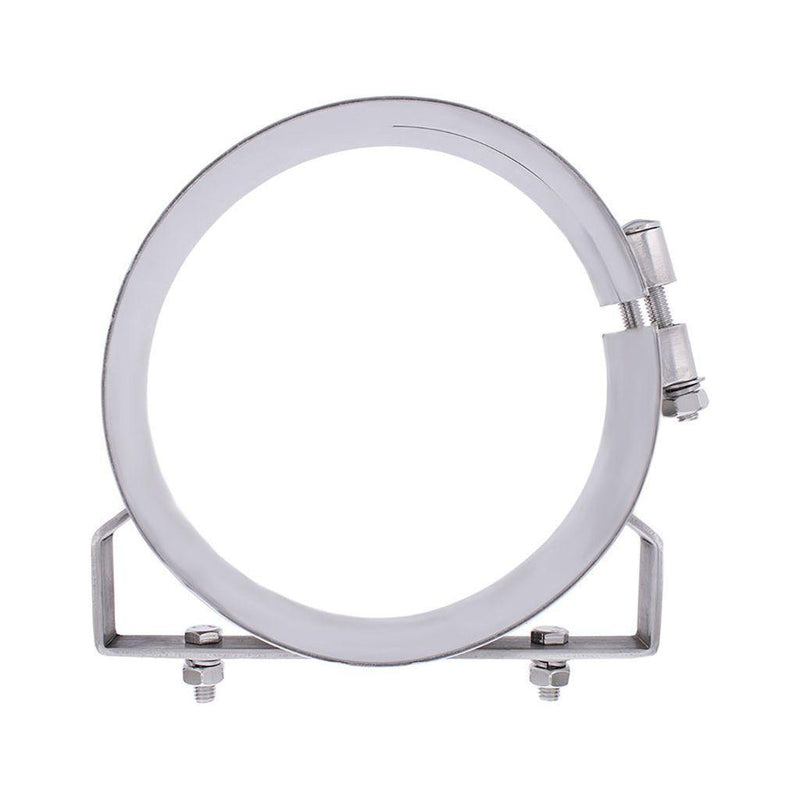 8" Stainless Universal (U-Bolt style replacement) Wide Band Exhaust Clamp #10325 clamp Gray