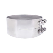 8" Stainless Universal (U-Bolt style replacement) Wide Band Exhaust Clamp #10325 clamp Light Gray