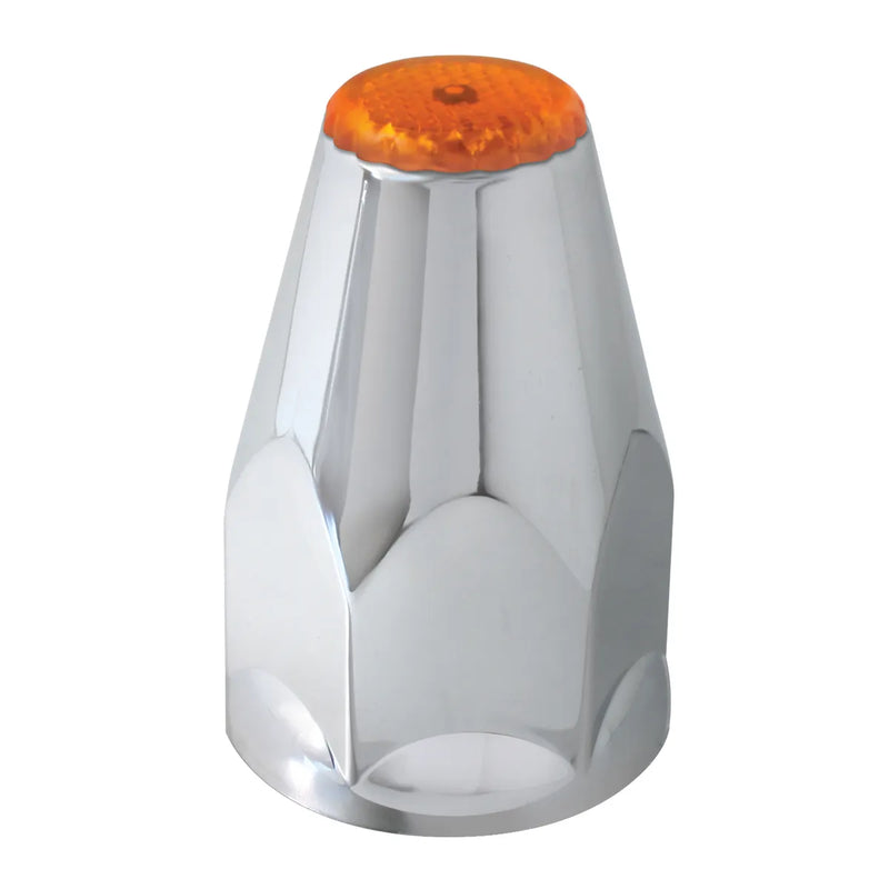 CR. PL. SCREW-ON 33 M/MX3-1/4" NUT CVR W/AMBER REFLECTOR Gray