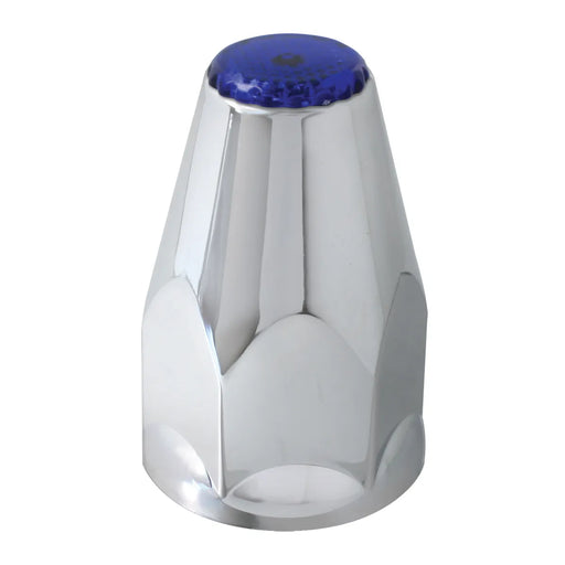 CR. PL. SCREW-ON 33 MMX3-1/4" NUT CVR W/BLUE REFLECTOR Gray