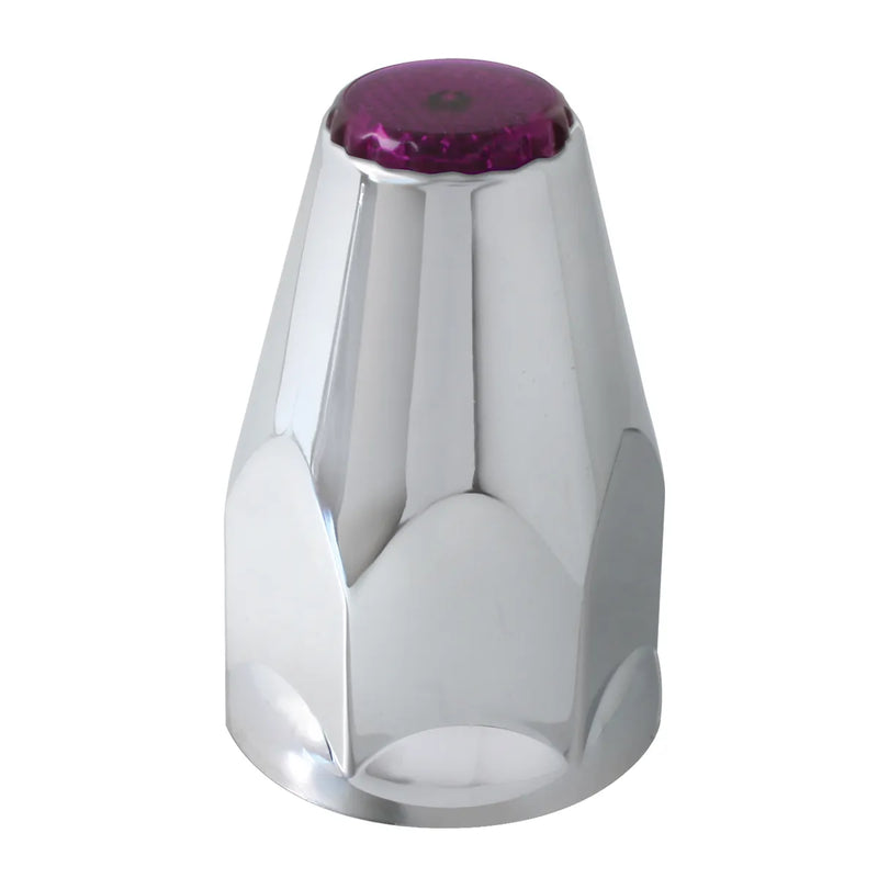 CR. PL. PUSH-ON 33 M/MX3-1/4" NUT CVR W/PURPLE REFLECTOR Gray