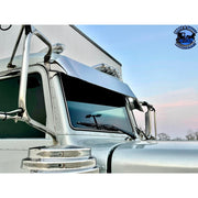 ROLLIN LOW PETERBILT 11'' X 7.5'' FLAT BOTTOM VISOR V. TOP #1034 PETERBILT VISOR Light Steel Blue