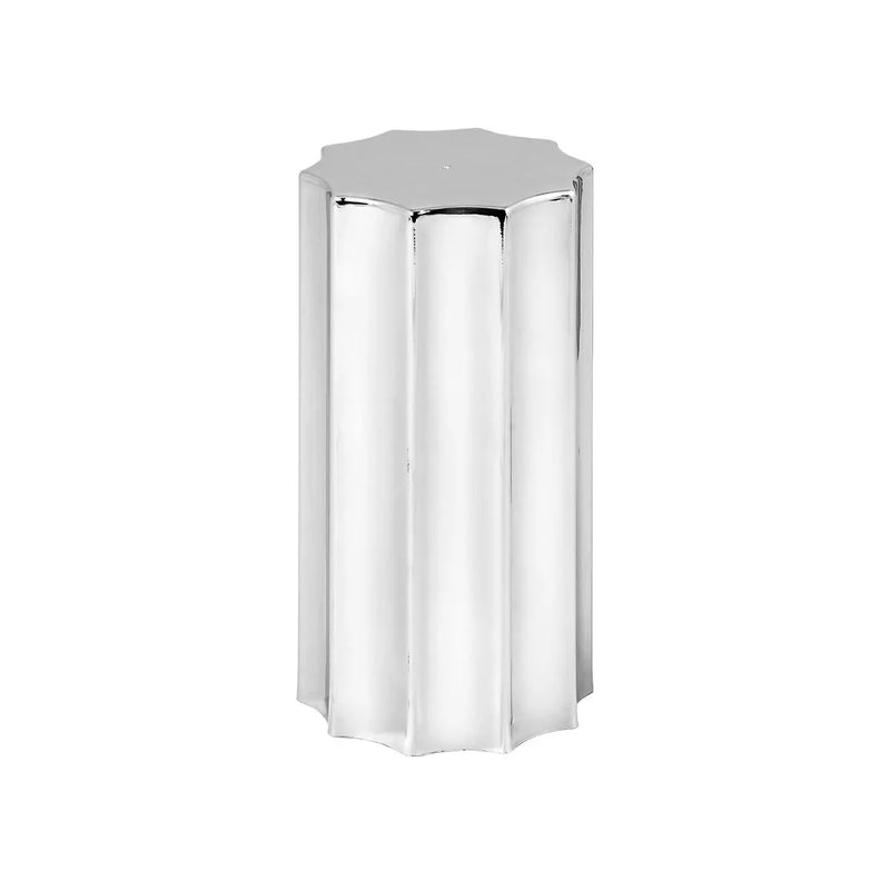 CR. PL STARBURST FLAT TOP SCREW-ON NUT CVR 33MM X 4"H lug nut Light Gray