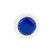 CR. PL. 33MM X 4"H SCREW-ON BULLET FLAT CVR W/BLUE REFL. lug nut Lavender