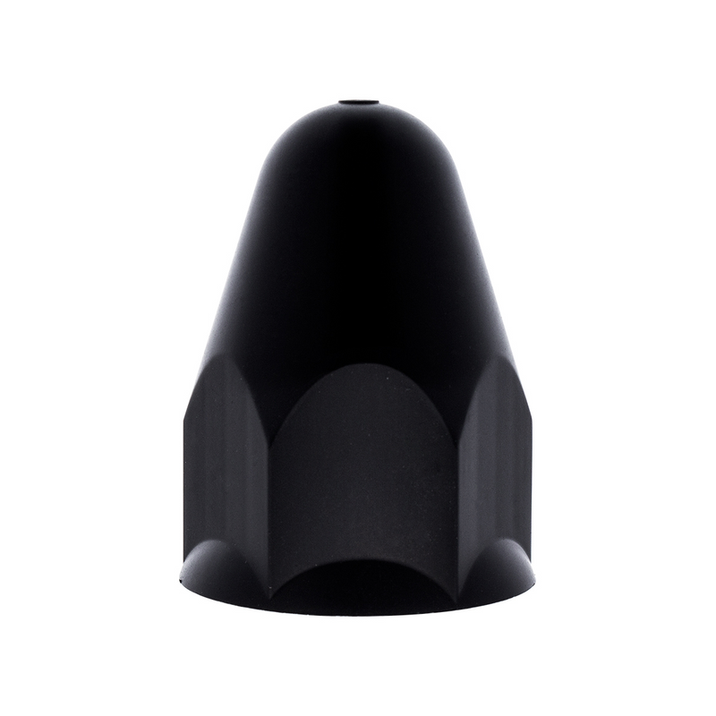 UP-10361B 1-1/2" X 2-3/4" Matte Black Painted Plastic Bullet Nut Covers - Push-On (Bulk)