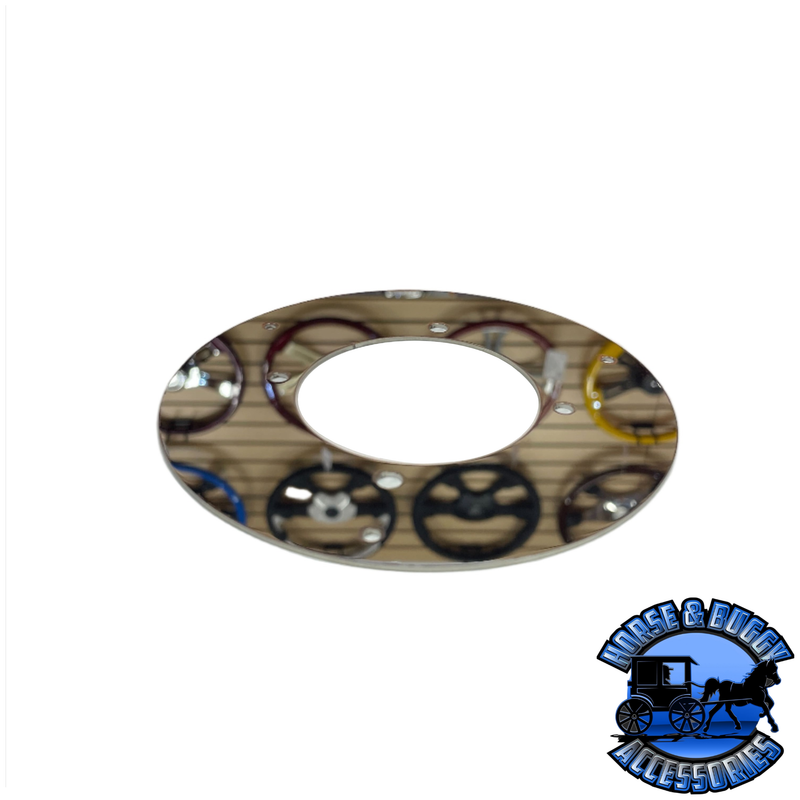 SS-1036 Round Center Interior Dome Light. Conversion Plate for Flattop Peterbilt Cabs w/1 WM Light Hole (5-3/25") PETERBILT Dim Gray