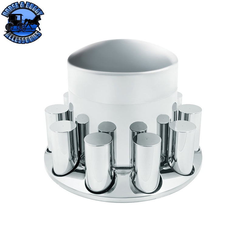 UP-10373 Chrome Plastic Extra Tall Rear Axle Cover With 33mm Thread-On Tall Cylinder Nut Covers REAR AXLE COVER Light Gray