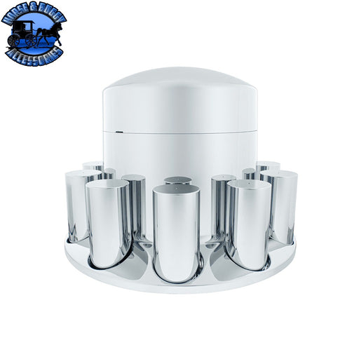 UP-10373 Chrome Plastic Extra Tall Rear Axle Cover With 33mm Thread-On Tall Cylinder Nut Covers REAR AXLE COVER Light Gray