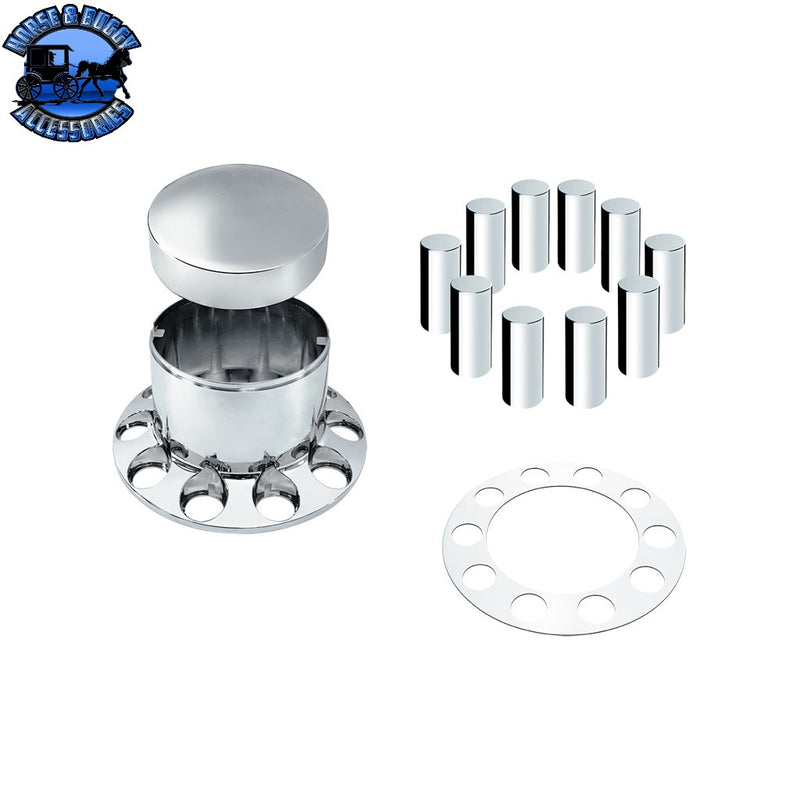 UP-10373 Chrome Plastic Extra Tall Rear Axle Cover With 33mm Thread-On Tall Cylinder Nut Covers REAR AXLE COVER Light Gray