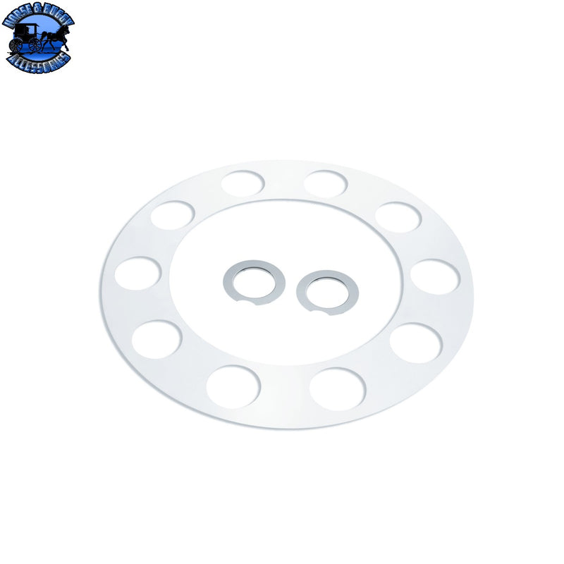 UP-10379 Dome Front Axle Cover With 33mm x 4¾" Super Spike Push-On Nut Covers - Chrome