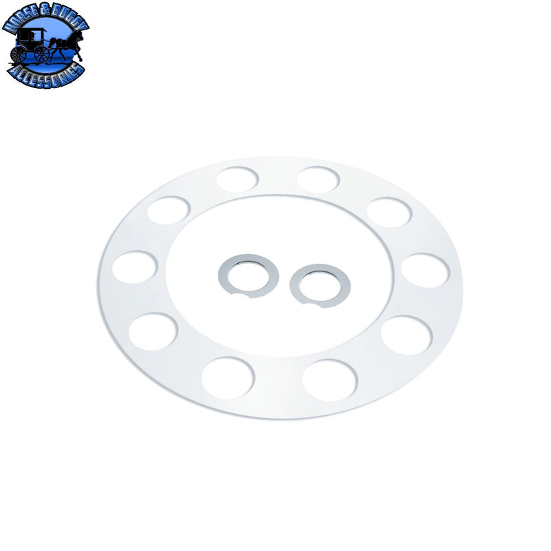 UP-10380 Dome Rear Axle Cover With 33mm x 4-3/4" Super Spike Push-On Nut Covers - Chrome