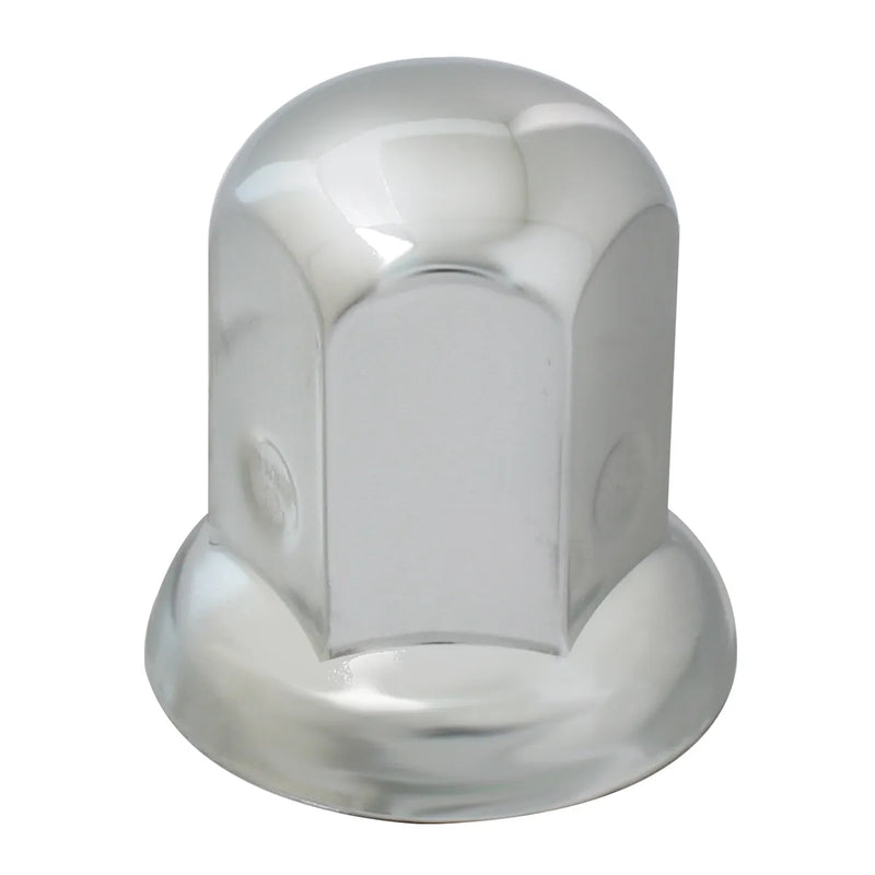 CR. STEEL PUSH-ON NUT COVER W/ FLANGE 30 MM X 2" lug nut Gray