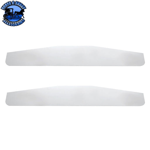 UP-10411CB 4" X 24" Chrome Standard Bottom Mud Flap Plate - Welded Stud (Pair) Mud Flap Plate Light Gray