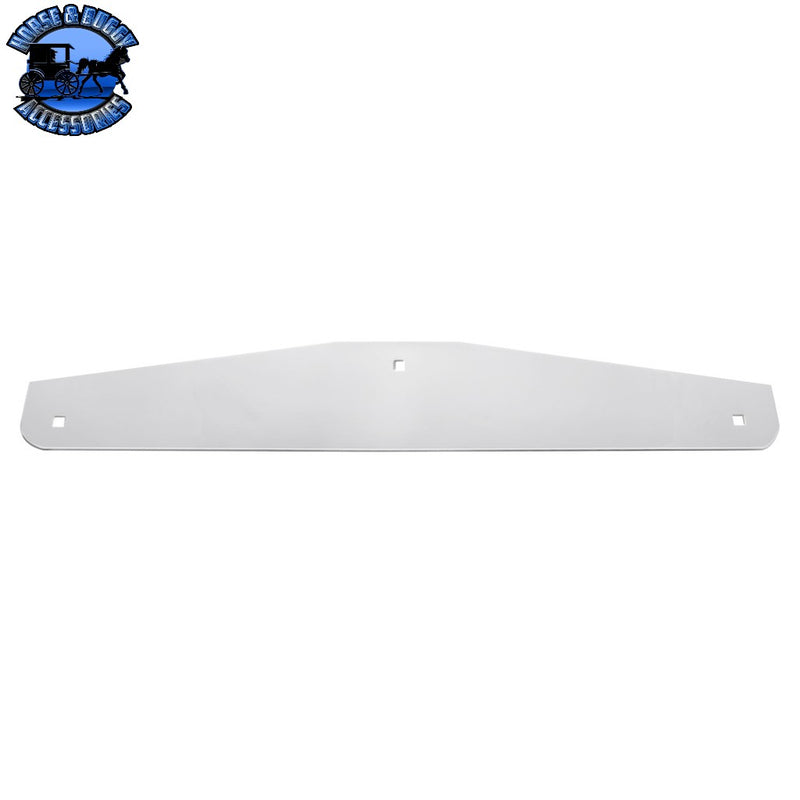 4" X 24" Chrome Standard Bottom Mud Flap Plate - Bolt Thru (Choose Quantity) Mud Flap Plate Single Light Gray