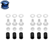 4" X 24" Chrome Standard Bottom Mud Flap Plate - Bolt Thru (Choose Quantity) Mud Flap Plate Single,Card of 2,Box of 2 Dark Slate Gray