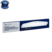 4" X 24" Chrome Standard Bottom Mud Flap Plate - Bolt Thru (Choose Quantity) Mud Flap Plate Single,Card of 2,Box of 2 Light Gray