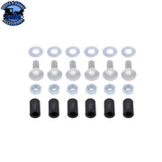 4" X 24" Chrome Standard Bottom Mud Flap Plate - Bolt Thru (Choose Quantity) Mud Flap Plate Single,Card of 2,Box of 2 Light Gray