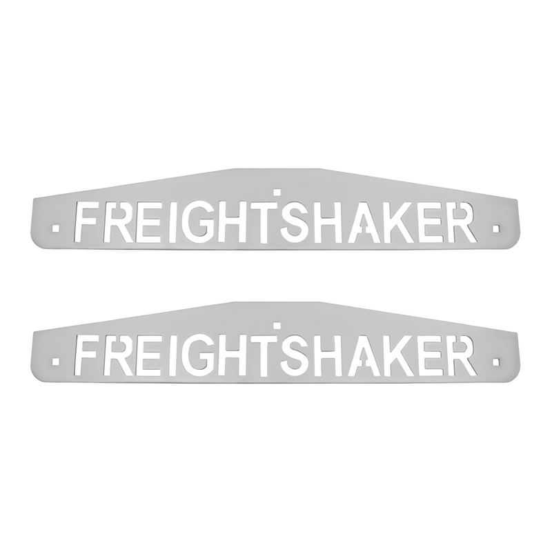 UP-10440P 4" X 24" Chrome Freightshaker Bottom Mud Flap Plate - Bolt Thru (Card of 2)