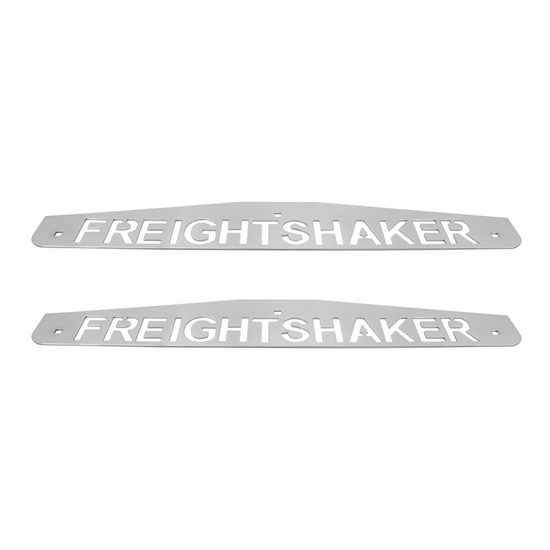 UP-10440P 4" X 24" Chrome Freightshaker Bottom Mud Flap Plate - Bolt Thru (Card of 2)