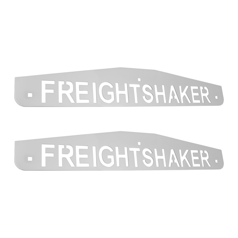 UP-10440P 4" X 24" Chrome Freightshaker Bottom Mud Flap Plate - Bolt Thru (Card of 2)