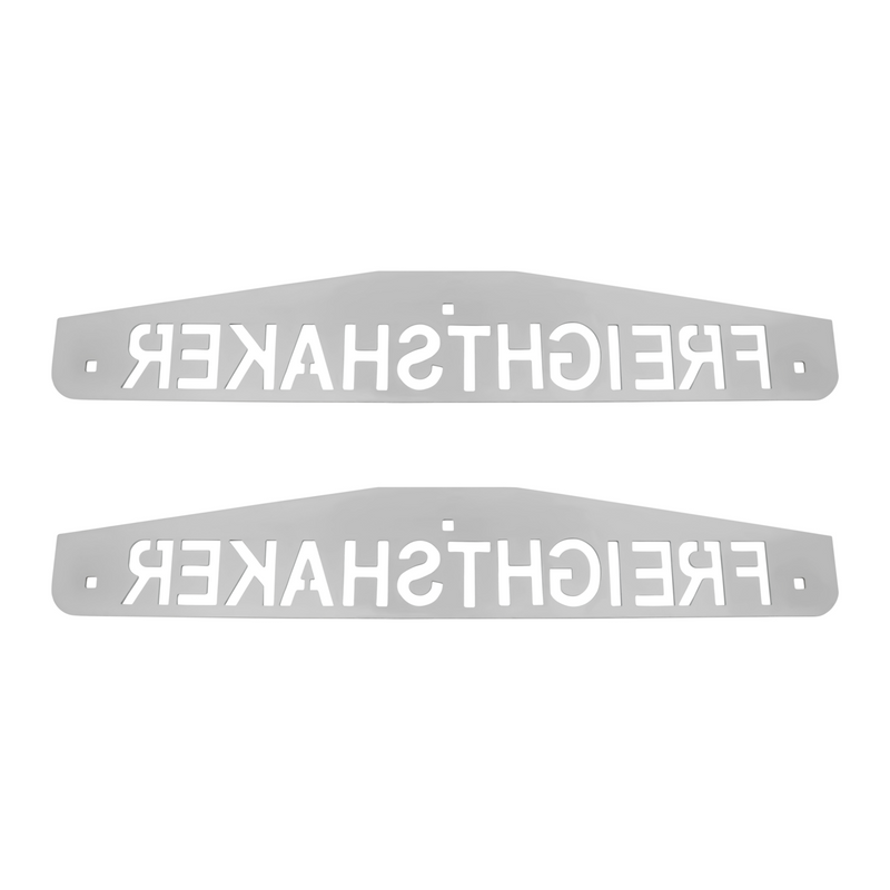 UP-10440P 4" X 24" Chrome Freightshaker Bottom Mud Flap Plate - Bolt Thru (Card of 2)