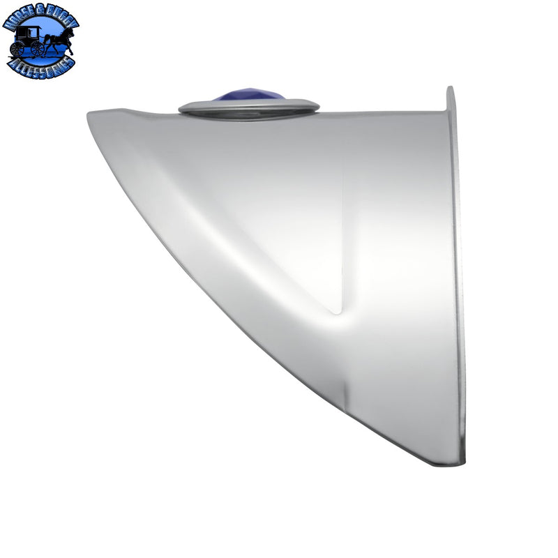 UP-10443 304 Stainless Steel Visor With Blue Dot For 7" Headlight