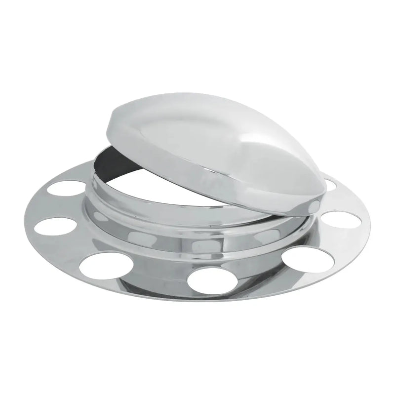 10520 Universal 3 Piece Front Axle Covers w/ Standard Hub Cap Gray