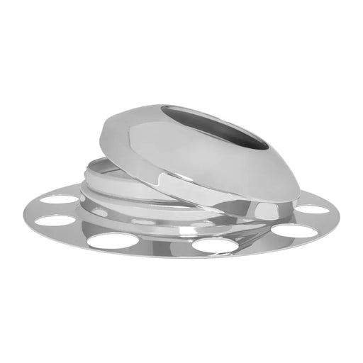 10522 Universal 3 Piece Front Axle Covers w/ Hubdometer Cap Gray