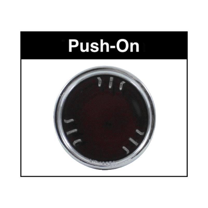 Cubierta de tuerca con punta en V de plástico cromado de 33 mm x 4 3/8" - A presión (a granel)