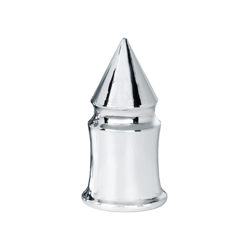Cubiertas para tuercas con punta en V de plástico cromado de 33 mm x 4-3/8" - A presión (paquete de 60)