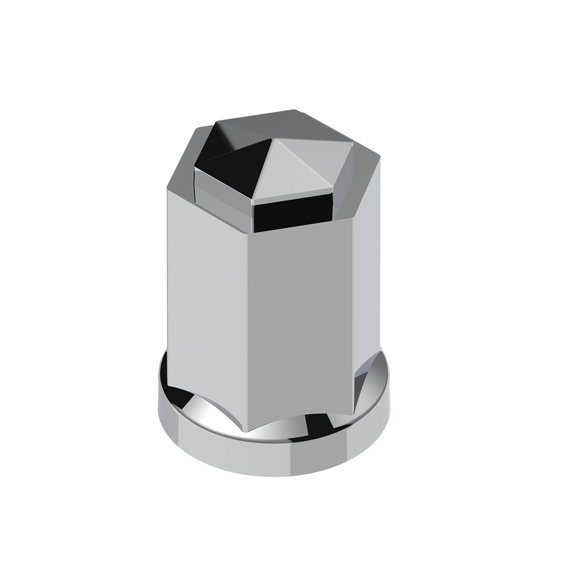 Cubierta de tuerca roscada estilo hexagonal de plástico cromado de 33 mm x 3" de alto