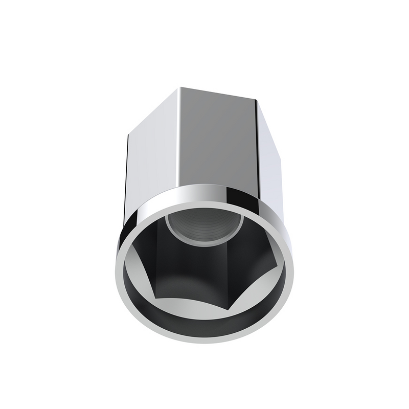 Cubierta de tuerca roscada estilo hexagonal de plástico cromado de 33 mm x 3" de alto