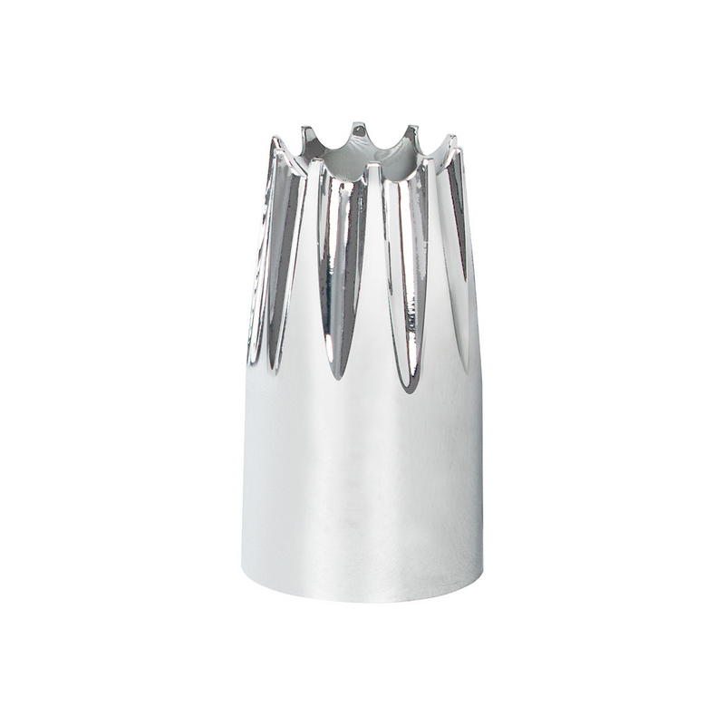 Cubiertas para tuercas de corona de plástico cromado, 33 mm x 3-3/4", roscadas (paquete de 60)