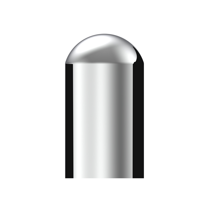 Cubierta de tuerca de cúpula de plástico cromado de 33 mm x 3-3/4" - Enroscable (a granel)