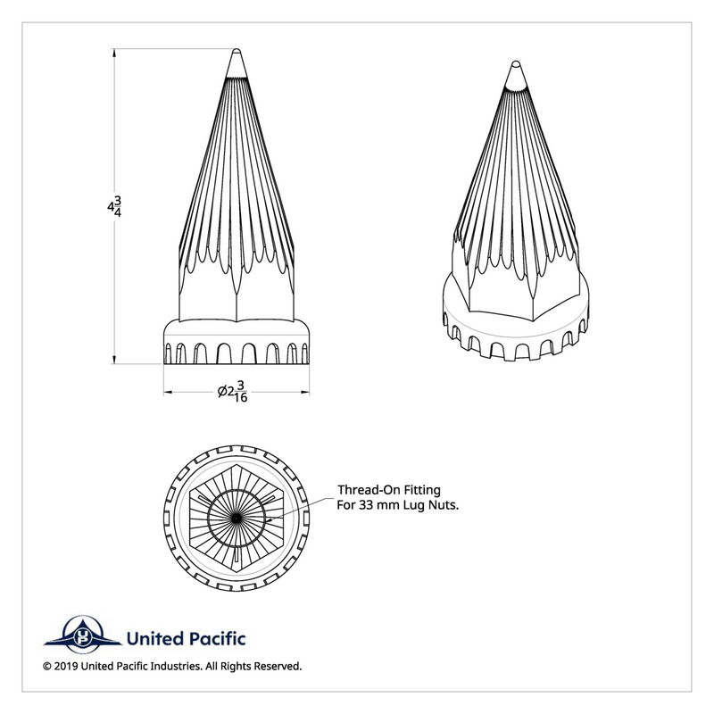 Cubiertas para tuercas de afeitar de plástico cromado de 33 mm x 4-3/4" con brida - Roscadas (paquete de 60)