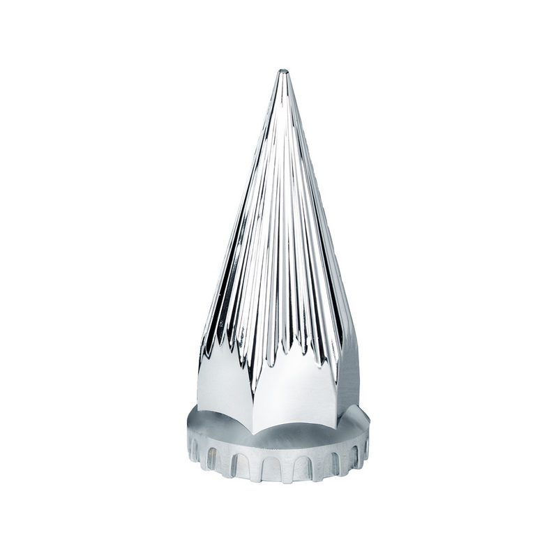 Cubiertas para tuercas de afeitar de plástico cromado de 33 mm x 4-3/4" con brida - Roscadas (paquete de 60)
