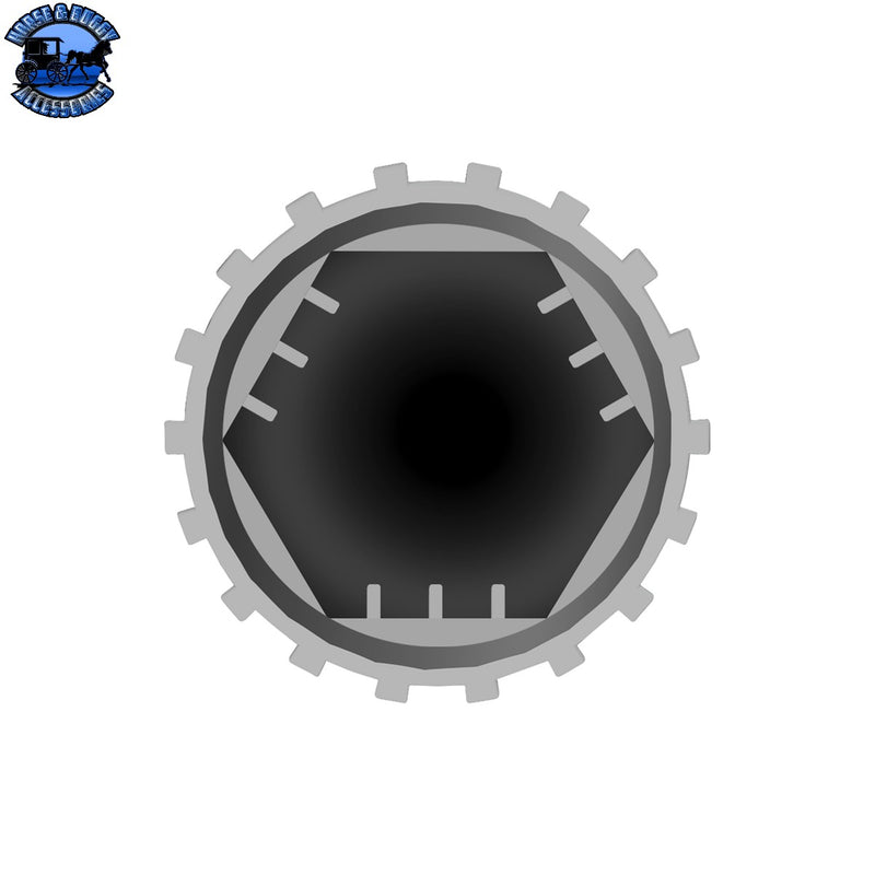 UP-10586B 33mm x 4-3/4" Chrome Super Spike Nut Cover - Push-On (Bulk)