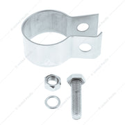 Stainless Steel Quarter Fender 2" Tube Clamp With Hardware #10632 Fender Bracket Light Gray