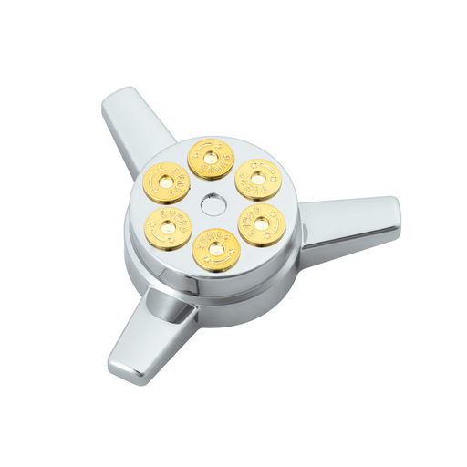 UP-10710B Chrome Plastic Gun Cylinder Hubcap Spinner Only (Bulk)