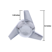UP-10720 Chrome Plastic 3 Bar Left Swing Hubcap Spinner Only