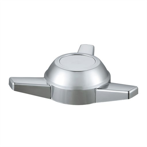 UP-10723 Chrome Plastic 3 Bar Straight Hubcap Spinner Only